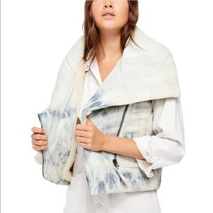 Free People Blue and White Vest